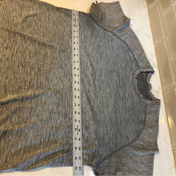 LULULEMON SLTE/WHT Grey White Metal Vent Tech SS Top Shirt Men’s XL - Picture 8 of 11